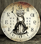  Vintage Cheshire Cat Clock. We're all mad here, 3 SIZES $36.00 to $52.00 