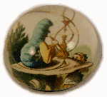 Alice in Wonderland Globe Caterpillar Magnet