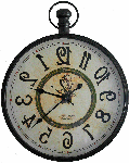 Giant Pocket Watch Wall Clock, runs backwards