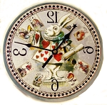 Herald Alice in Wonderland Clock, 3 SIZES $36.00 to $52.00 