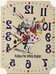 Follow the White Rabbit Clock 