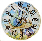 Hooka Smoking Caterpillar clock with Alice, 3 SIZES $36.00 to $52.00 