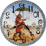  March Hare Alice Clock, 3 SIZES $36.00 to $52.00  